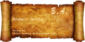Bodacz Arita névjegykártya